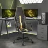 Image de vidaXL Chaise de jeu Noir et dorÃ© Similicuir