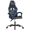 Image de vidaXL Chaise de jeu Noir et bleu Similicuir