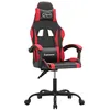 Image de vidaXL Chaise de jeu Noir et rouge Similicuir