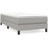 Image de vidaXL Cadre de lit Gris clair 90x190 cm Tissu