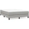 Image de vidaXL Cadre de lit Gris clair 140x190 cm Tissu