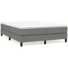 Image de vidaXL Cadre de lit Gris foncÃ© 140x190 cm Tissu