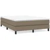 Image de vidaXL Cadre de lit Taupe 140x200 cm Tissu