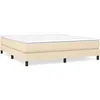Image de vidaXL Cadre de lit CrÃ¨me 180 x 200 cm Tissu