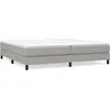 Image de vidaXL Cadre de lit Gris clair 200x200 cm Tissu