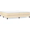 Image de vidaXL Sommier Ã  lattes de lit CrÃ¨me 200x200 cm Tissu