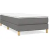 Image de vidaXL Cadre de lit Gris foncÃ© 90x190 cm Tissu
