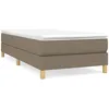 Image de vidaXL Cadre de lit Taupe 90x200 cm Tissu