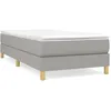 Image de vidaXL Cadre de lit Gris clair 100x200 cm Tissu