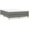 Image de vidaXL Cadre de lit Gris foncÃ© 140x190 cm Tissu