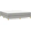 Image de vidaXL Cadre de lit Gris clair 160x200 cm Tissu