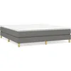 Image de vidaXL Cadre de lit Gris foncÃ© 160 x 200 cm Tissu