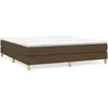 Image de vidaXL Cadre de lit Marron foncÃ© 160x200 cm Tissu