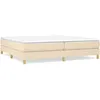 Image de vidaXL Cadre de lit CrÃ¨me 200 x 200 cm Tissu