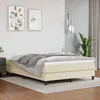 Image de vidaXL Cadre de lit sans matelas crÃ¨me 140x200 cm similicuir