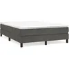 Image de vidaXL Cadre de lit Gris foncÃ© 140x190 cm Velours