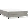 Image de vidaXL Cadre de lit Gris clair 140x200 cm Velours