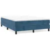Image de vidaXL Cadre de lit Bleu foncÃ© 140x200 cm Velours