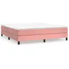 Image de vidaXL Cadre de lit Rose 160x200 cm Velours