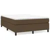 Image de vidaXL Cadre de lit Marron foncÃ© 140x190 cm Tissu