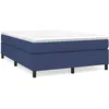 Image de vidaXL Cadre de lit Bleu 140x190 cm Tissu