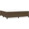 Image de vidaXL Sommier Ã  ressorts de lit Marron foncÃ© 200x200 cm Tissu