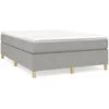 Image de vidaXL Cadre de lit Gris clair 140x200 cm Tissu