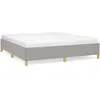 Image de vidaXL Cadre de lit Gris clair 160x200 cm Tissu