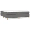 Image de vidaXL Cadre de lit Gris foncÃ© 200 x 200 cm Tissu