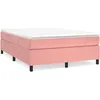 Image de vidaXL Cadre de lit Rose 140x190 cm Velours