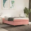 Image de vidaXL Cadre de lit sans matelas rose 140x200 cm velours
