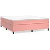 Image de vidaXL Cadre de lit Rose 160x200 cm Velours