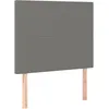 Image de vidaXL TÃªtes de lit 2 pcs Gris foncÃ© 100x5x78/88 cm Tissu