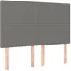 Image de vidaXL TÃªtes de lit 4 pcs Gris foncÃ© 72x5x78/88 cm Tissu