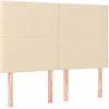 Image de vidaXL TÃªtes de lit 4 pcs CrÃ¨me 72x5x78/88 cm Tissu