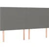 Image de vidaXL TÃªtes de lit 4 pcs Gris foncÃ© 80x5x78/88 cm Tissu
