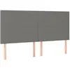 Image de vidaXL TÃªtes de lit 4 pcs Gris foncÃ© 100x5x78/88 cm Tissu
