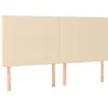Image de vidaXL TÃªtes de lit 4 pcs CrÃ¨me 100x5x78/88 cm Tissu