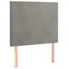 Image de vidaXL TÃªtes de lit 2 pcs Gris clair 80x5x78/88 cm Velours