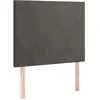 Image de vidaXL TÃªtes de lit 2 pcs Gris foncÃ© 90x5x78/88 cm Velours