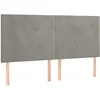 Image de vidaXL TÃªtes de lit 4 pcs Gris clair 90x5x78/88 cm Velours