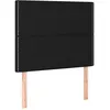 Image de vidaXL TÃªtes de lit 2 pcs Noir 90x5x78/88 cm Tissu