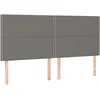 Image de vidaXL TÃªtes de lit 4 pcs Gris clair 90x5x78/88 cm Tissu