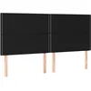 Image de vidaXL TÃªtes de lit 4 pcs Noir 100x5x78/88 cm Tissu