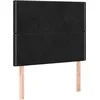 Image de vidaXL TÃªtes de lit 2 pcs Noir 100x5x78/88 cm Velours