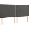 Image de vidaXL TÃªtes de lit 4 pcs Gris foncÃ© 100x5x78/88 cm Velours