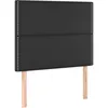 Image de vidaXL TÃªtes de lit 2 pcs Noir 90x5x78/88 cm Similicuir