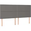 Image de vidaXL TÃªtes de lit 4 pcs Gris 100x5x78/88 cm Similicuir
