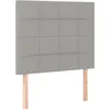Image de vidaXL TÃªtes de lit 2 pcs Gris clair 80x5x78/88 cm Tissu