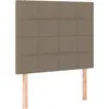 Image de vidaXL TÃªtes de lit 2 pcs Taupe 100x5x78/88 cm Tissu